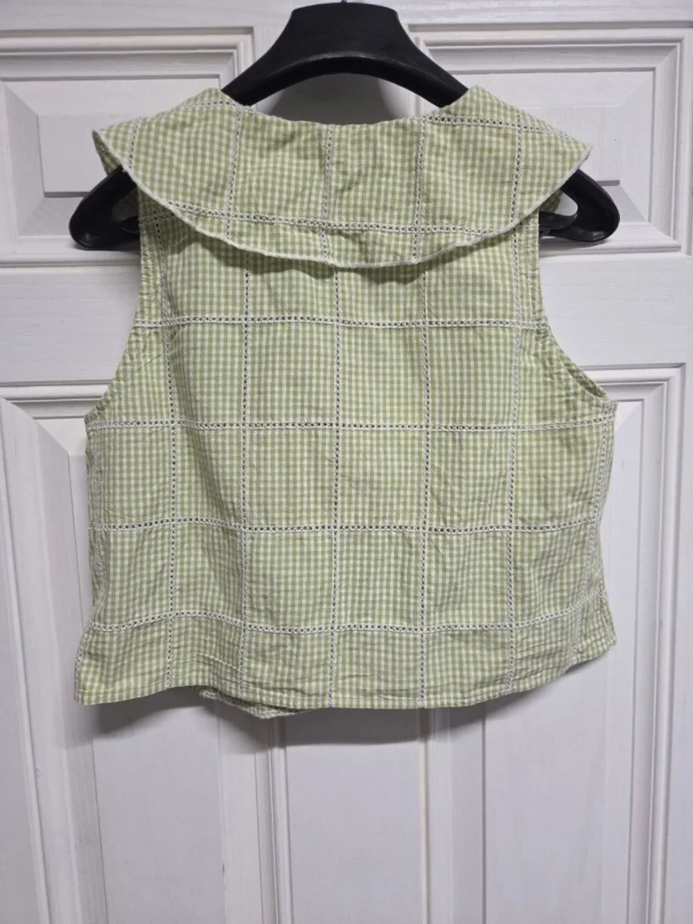Free People Womens Blouse Green Plaid Size Small NWT